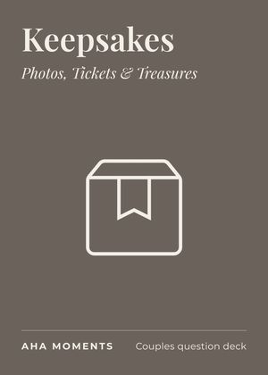 The Keepsakes card: Photos, Tickets & Treasures