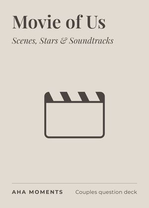 The Movie of Us card: Scenes, Stars & Soundtracks