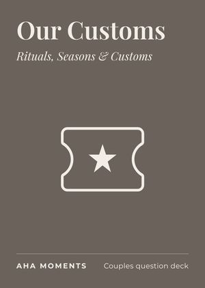 The Our Customs card: Rituals, Seasons & Customs