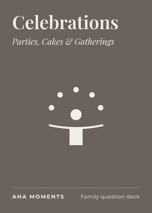 The Celebrations card: Parties, Cakes & Gatherings