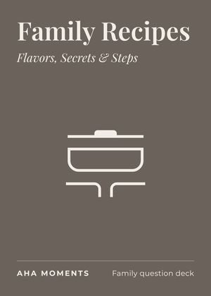 The Family Recipes card: Flavors, Secrets & Steps