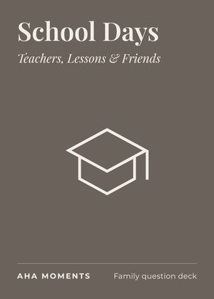 The School Days card: Teachers, Lessons & Friends