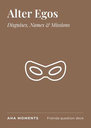 The Alter Egos card: Disguises, Names & Missions