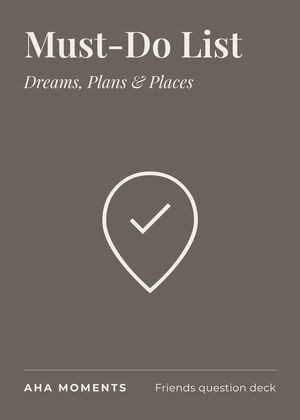 The Must-Do List card: Dreams, Plans & Places