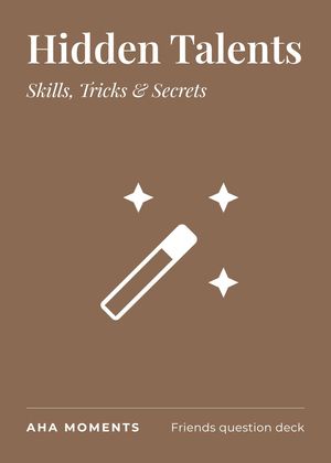 The Hidden Talents card: Skills, Tricks & Secrets