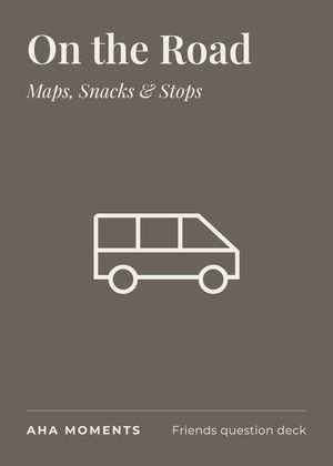The On the Road card: Maps, Snacks & Stops