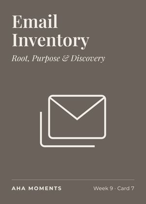 The Email Inventory card: Root, Purpose & Discovery