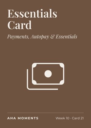 The Essentials Card card: Payments, Autopay & Essentials