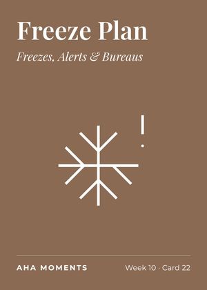 The Freeze Plan card: Freezes, Alerts & Bureaus