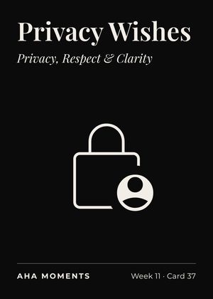 The Privacy Wishes card: Privacy, Respect & Clarity