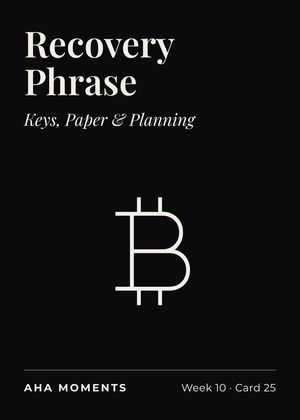 The Recovery Phrase card: Keys, Paper & Planning