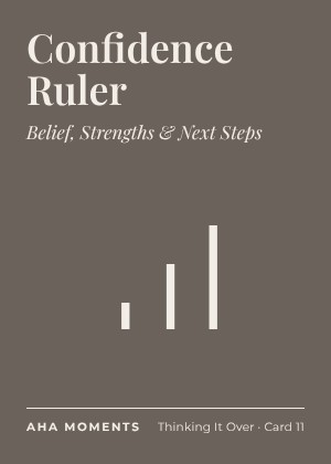 The Confidence Ruler card: Belief, Strengths & Next Steps