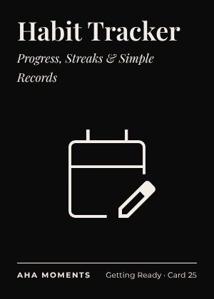 The Habit Tracker card: Progress, Streaks & Simple Records