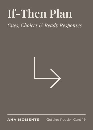 The If-Then Plan card: Cues, Choices & Ready Responses