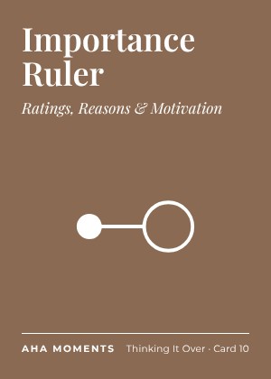 The Importance Ruler card: Ratings, Reasons & Motivation