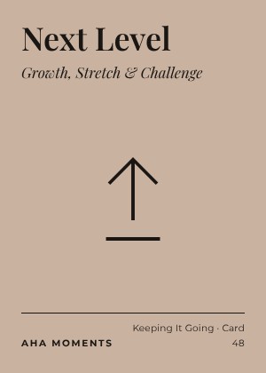 The Next Level card: Growth, Stretch & Challenge