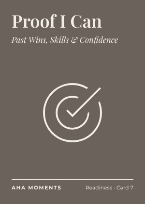 The Proof I Can card: Past Wins, Skills & Confidence