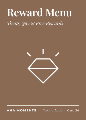 The Reward Menu card: Treats, Joy & Free Rewards