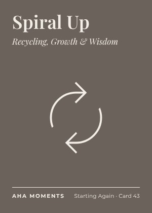 The Spiral Up card: Recycling, Growth & Wisdom