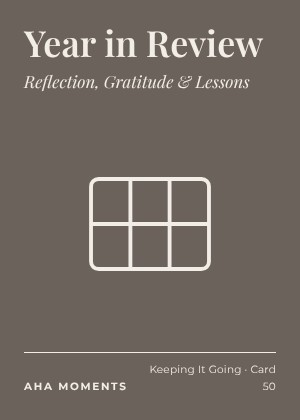The Year in Review card: Reflection, Gratitude & Lessons