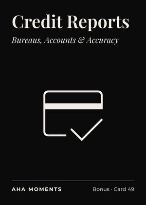 The Credit Reports card: Bureaus, Accounts & Accuracy