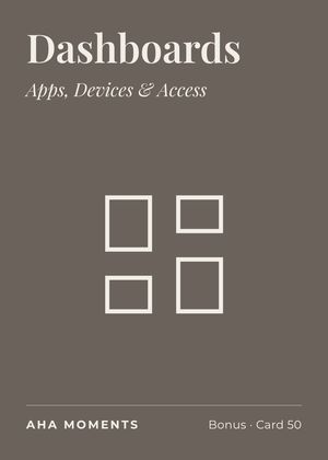 The Dashboards card: Apps, Devices & Access