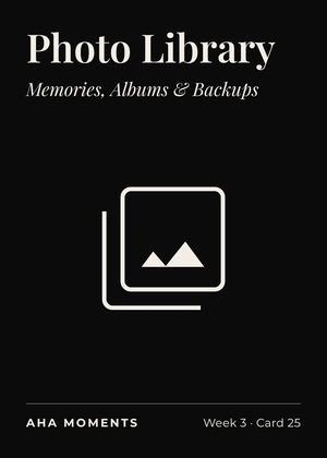 The Photo Library card: Memories, Albums & Backups