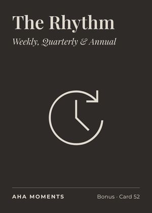 The The Rhythm card: Weekly, Quarterly & Annual