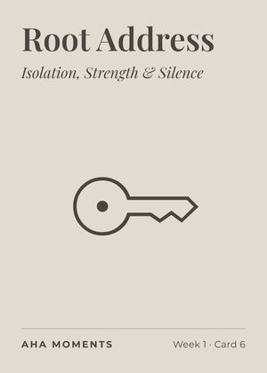 The Root Address card: Isolation, Strength & Silence