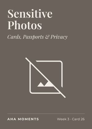 The Sensitive Photos card: Cards, Passports & Privacy