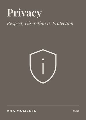 The Privacy card: Respect, Discretion & Protection