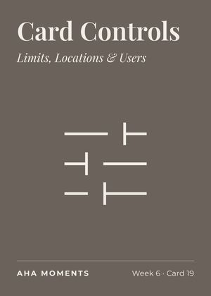 The Card Controls card: Limits, Locations & Users