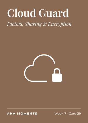 The Cloud Guard card: Factors, Sharing & Encryption