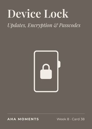 The Device Lock card: Updates, Encryption & Passcodes