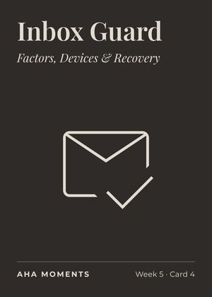 The Inbox Guard card: Factors, Devices & Recovery