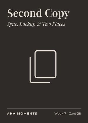 The Second Copy card: Sync, Backup & Two Places