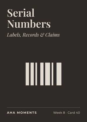 The Serial Numbers card: Labels, Records & Claims