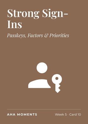 The Strong Sign-Ins card: Passkeys, Factors & Priorities