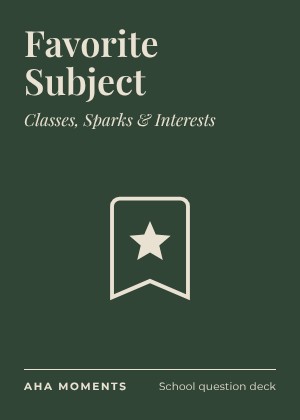 The Favorite Subject card: Classes, Sparks & Interests