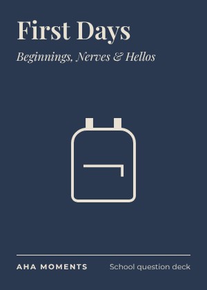 The First Days card: Beginnings, Nerves & Hellos