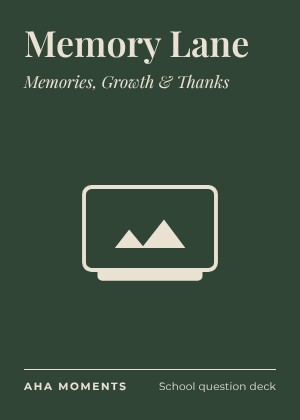 The Memory Lane card: Memories, Growth & Thanks