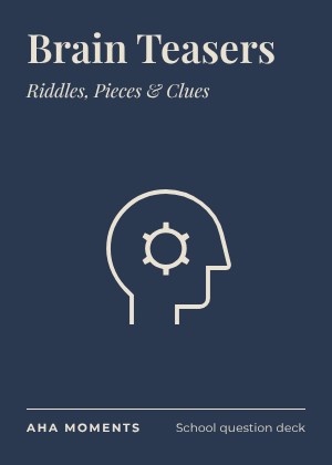 The Brain Teasers card: Riddles, Pieces & Clues