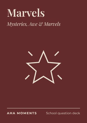 The Marvels card: Mysteries, Awe & Marvels