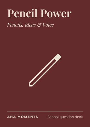 The Pencil Power card: Pencils, Ideas & Voice