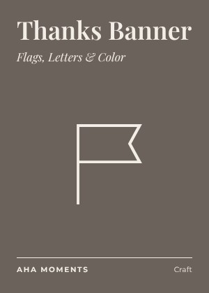 The Thanks Banner card: Flags, Letters & Color