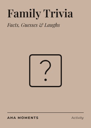 The Family Trivia card: Facts, Guesses & Laughs