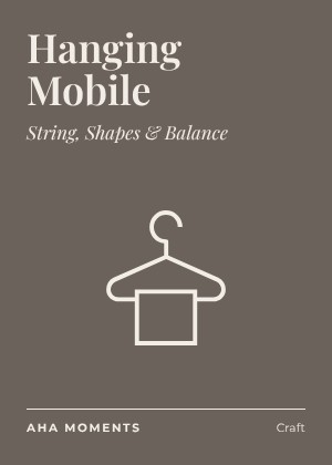 The Hanging Mobile card: String, Shapes & Balance