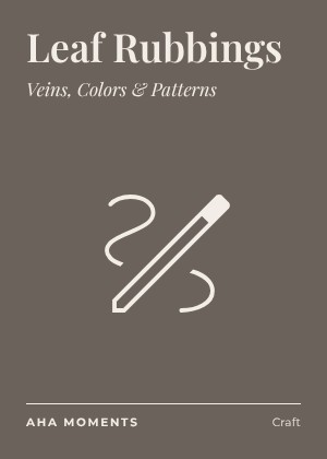 The Leaf Rubbings card: Veins, Colors & Patterns