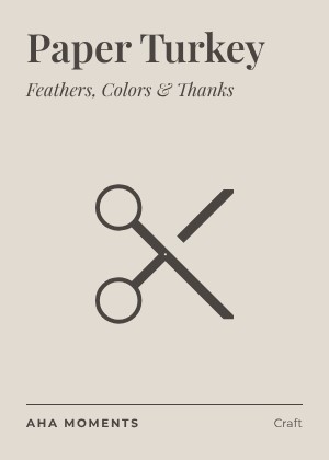 The Paper Turkey card: Feathers, Colors & Thanks