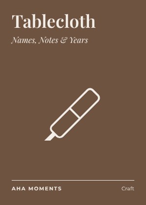 The Tablecloth card: Names, Notes & Years